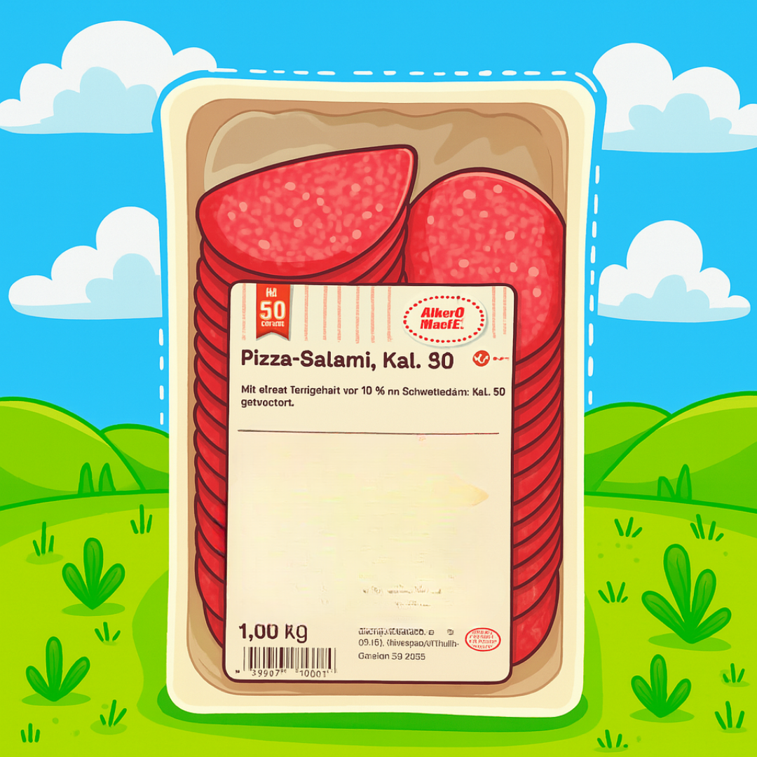 Salami geschnitten