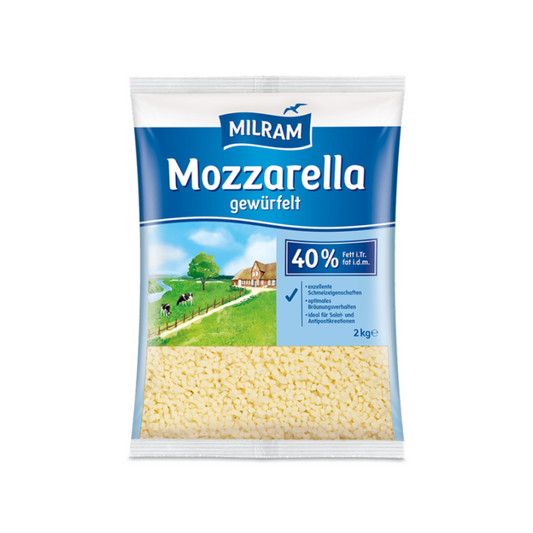 Mozzarella 40% gewürfelt