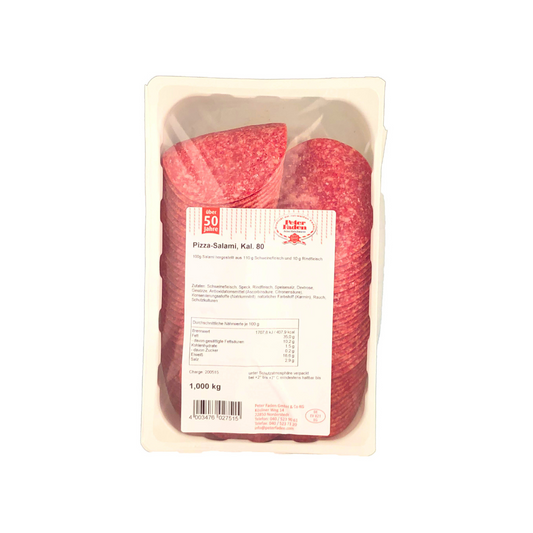 Salami geschnitten