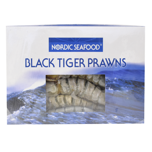 Black Tiger Garnelen mit Kopf und Schale