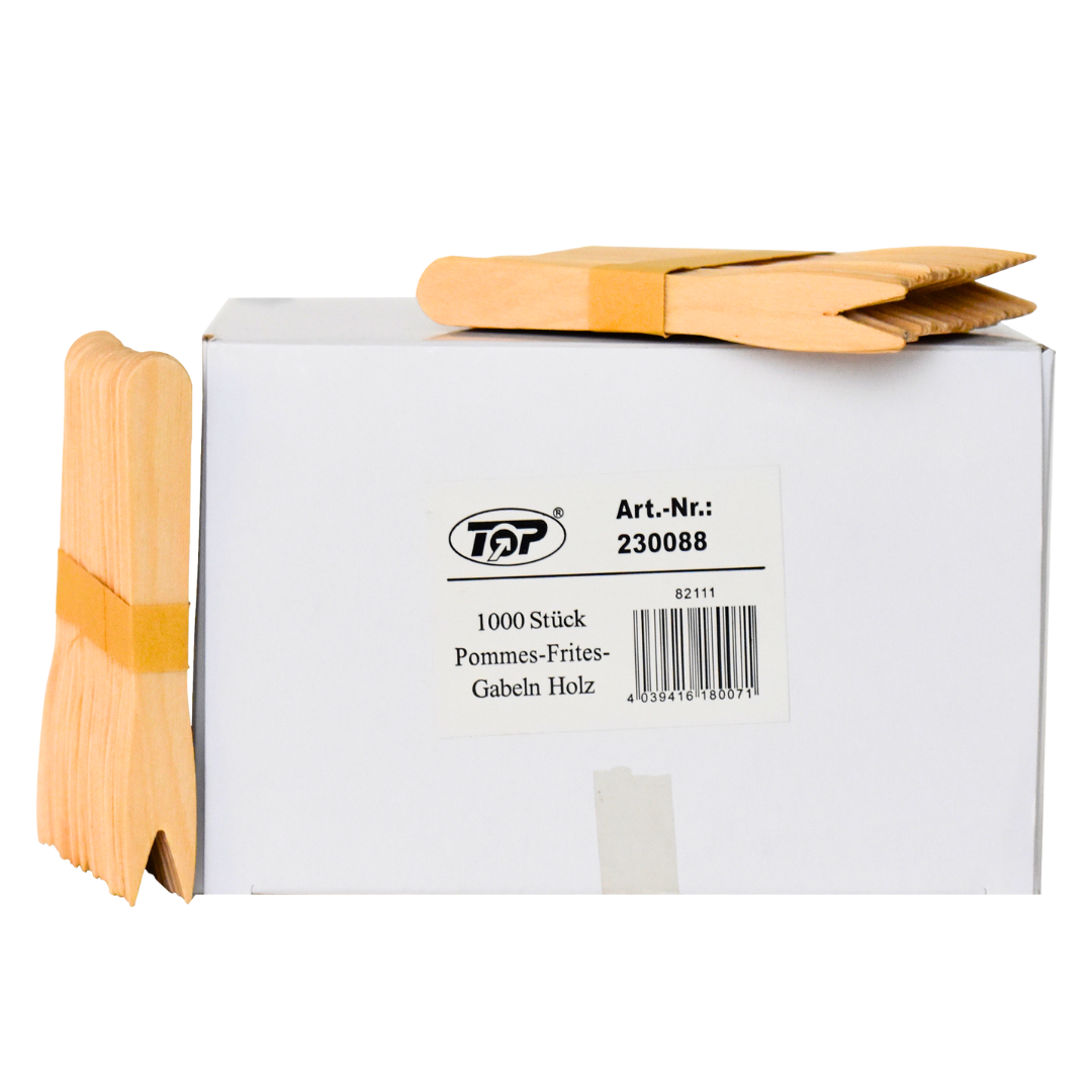 Pommesgabeln aus Holz