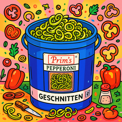Peperoni geschnitten